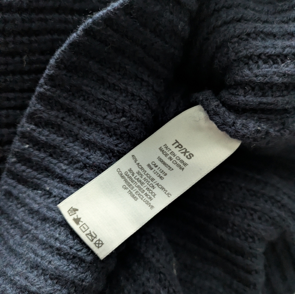Dynamite Navy Ribbed Sweater - Picture 7 of 7